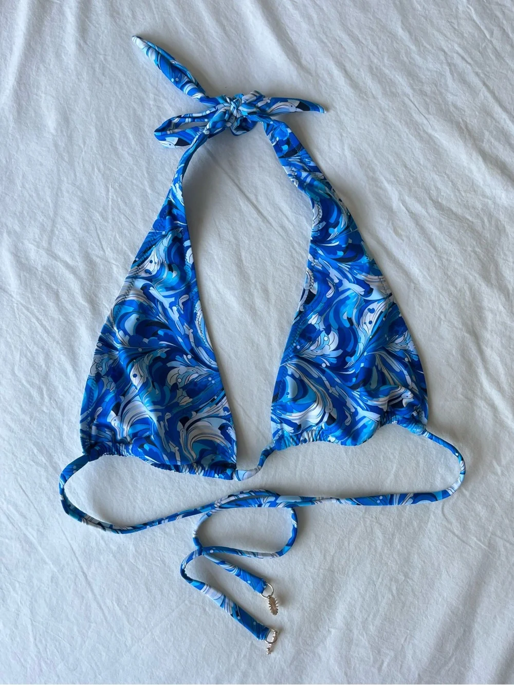 NWOT Blackbough Blue Swirl Two-Piece Halter Bikini